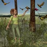 Polly and the birds